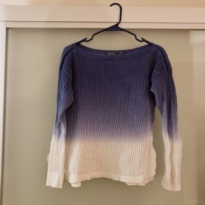 Blue and White Lightweight Sweater